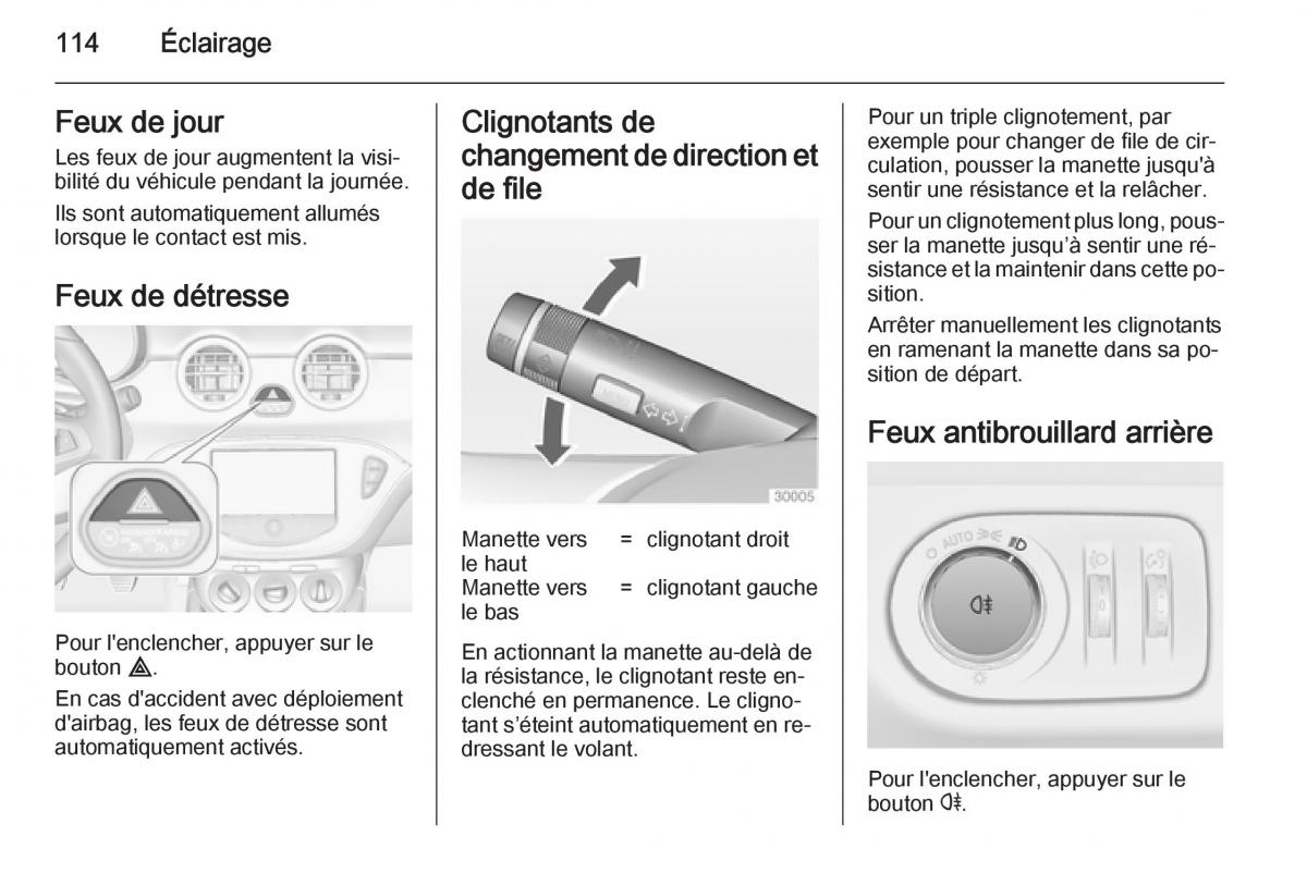 Opel Adam manuel du proprietaire / page 116