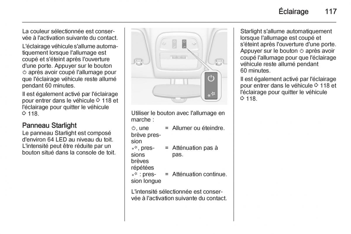 Opel Adam manuel du proprietaire / page 119