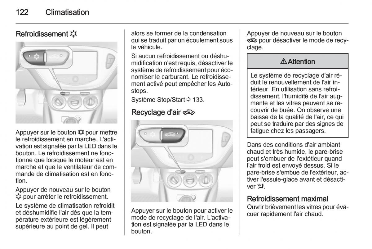 Opel Adam manuel du proprietaire / page 124