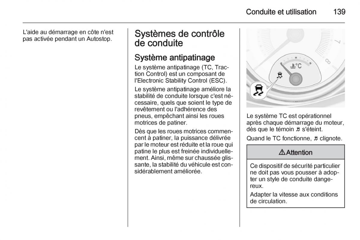 Opel Adam manuel du proprietaire / page 141