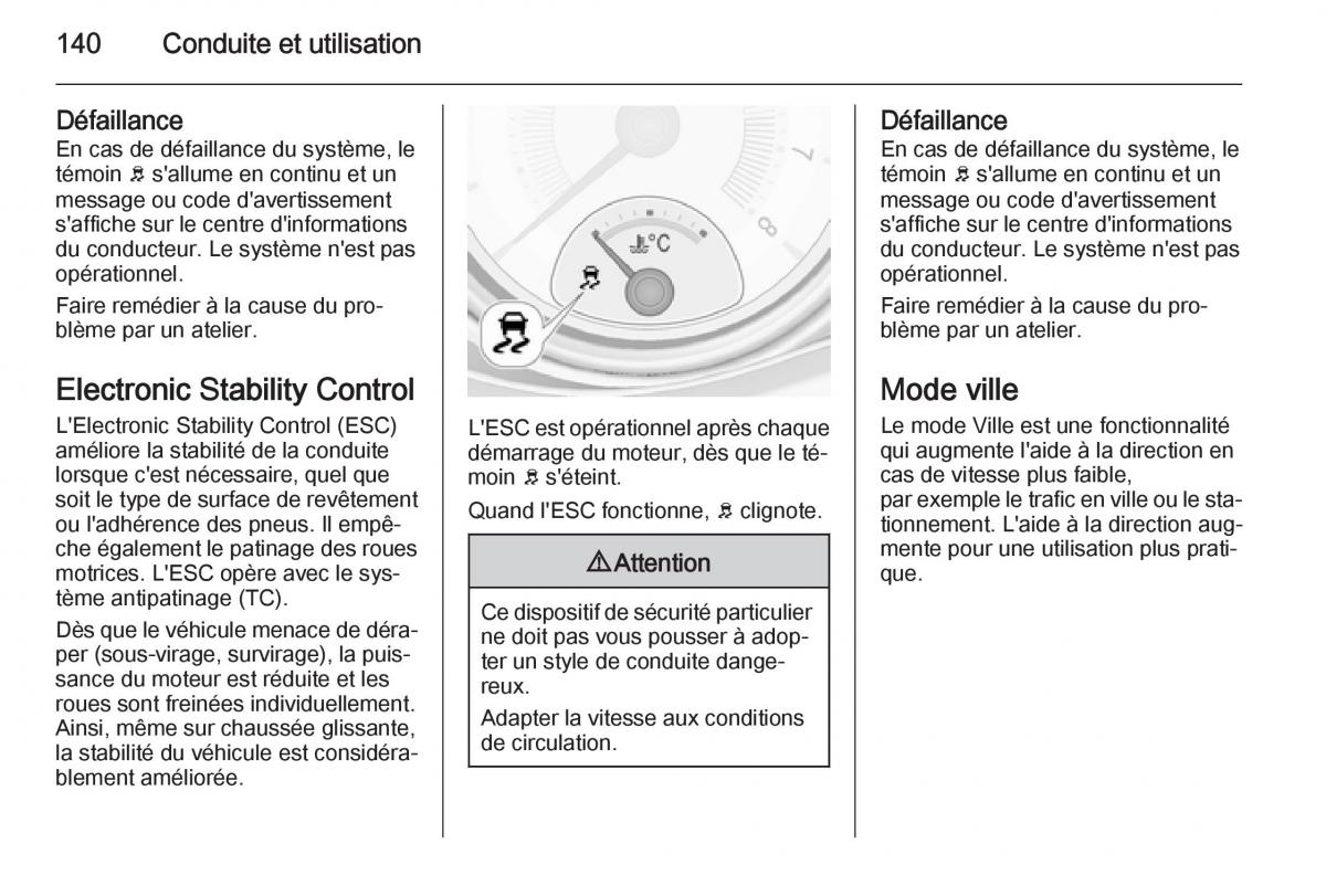 Opel Adam manuel du proprietaire / page 142