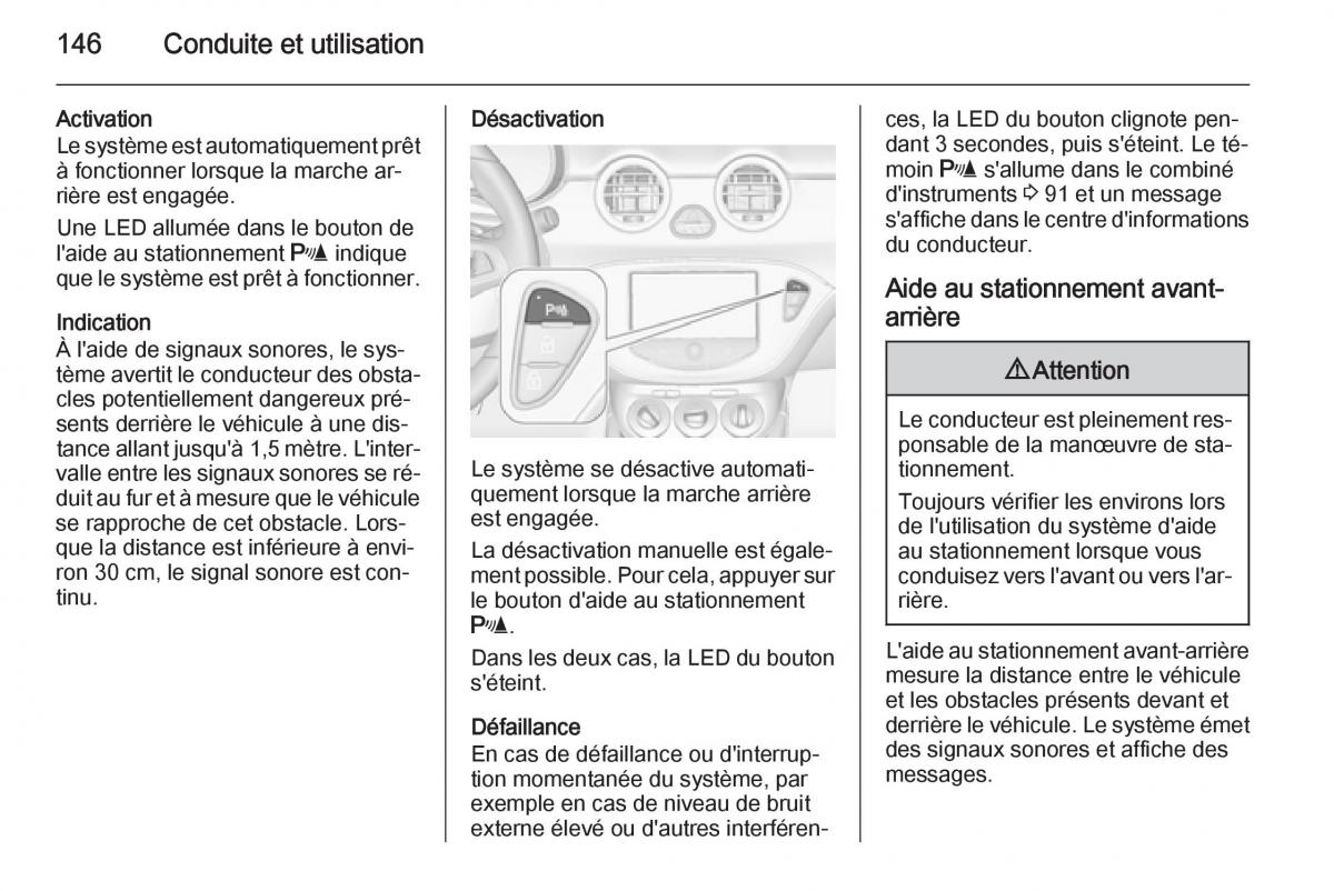 Opel Adam manuel du proprietaire / page 148