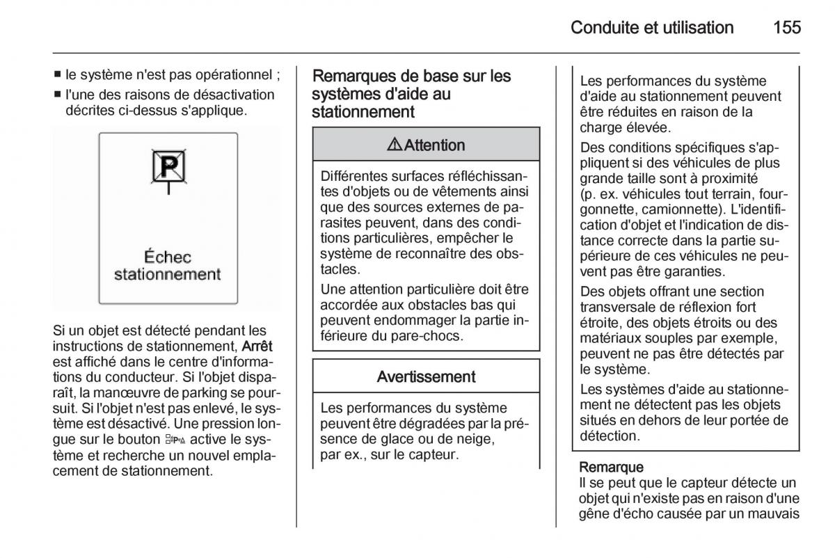 Opel Adam manuel du proprietaire / page 157