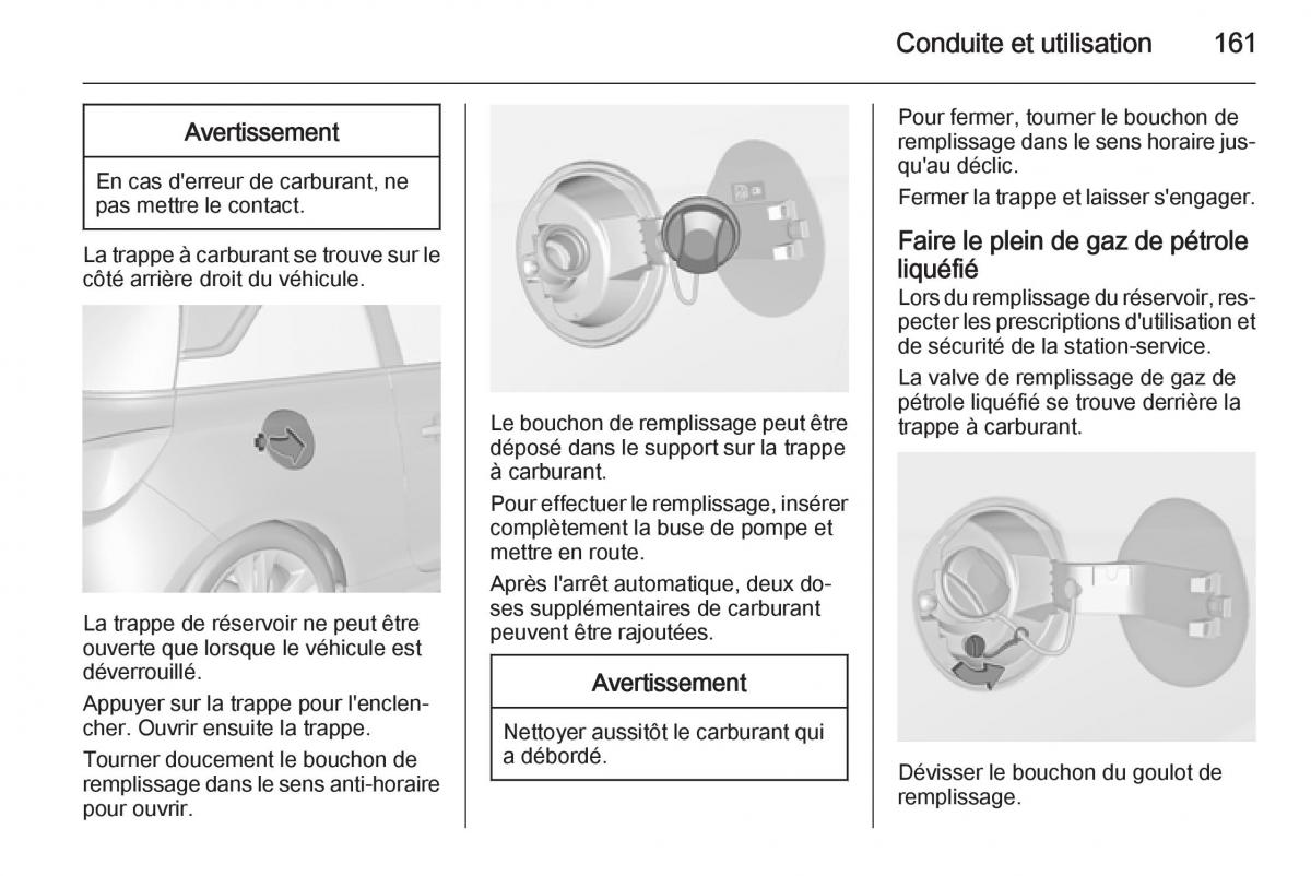 Opel Adam manuel du proprietaire / page 163