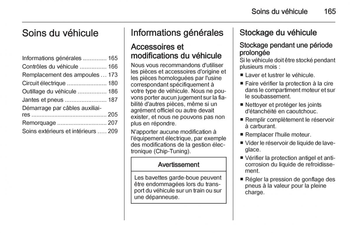 Opel Adam manuel du proprietaire / page 167