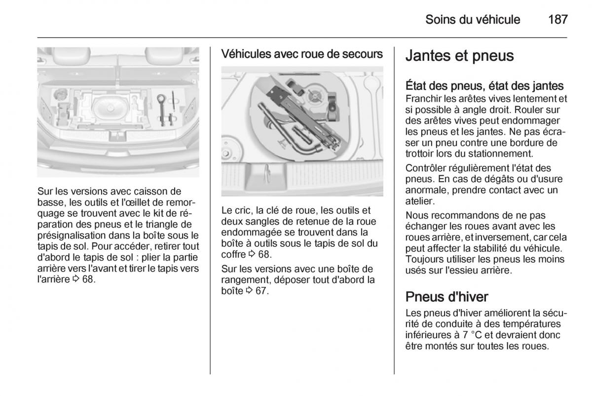 Opel Adam manuel du proprietaire / page 189