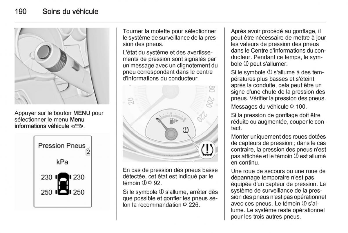 Opel Adam manuel du proprietaire / page 192