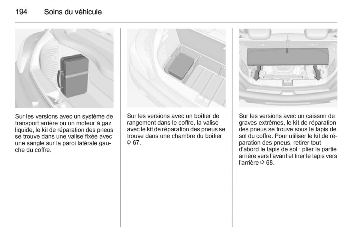 Opel Adam manuel du proprietaire / page 196