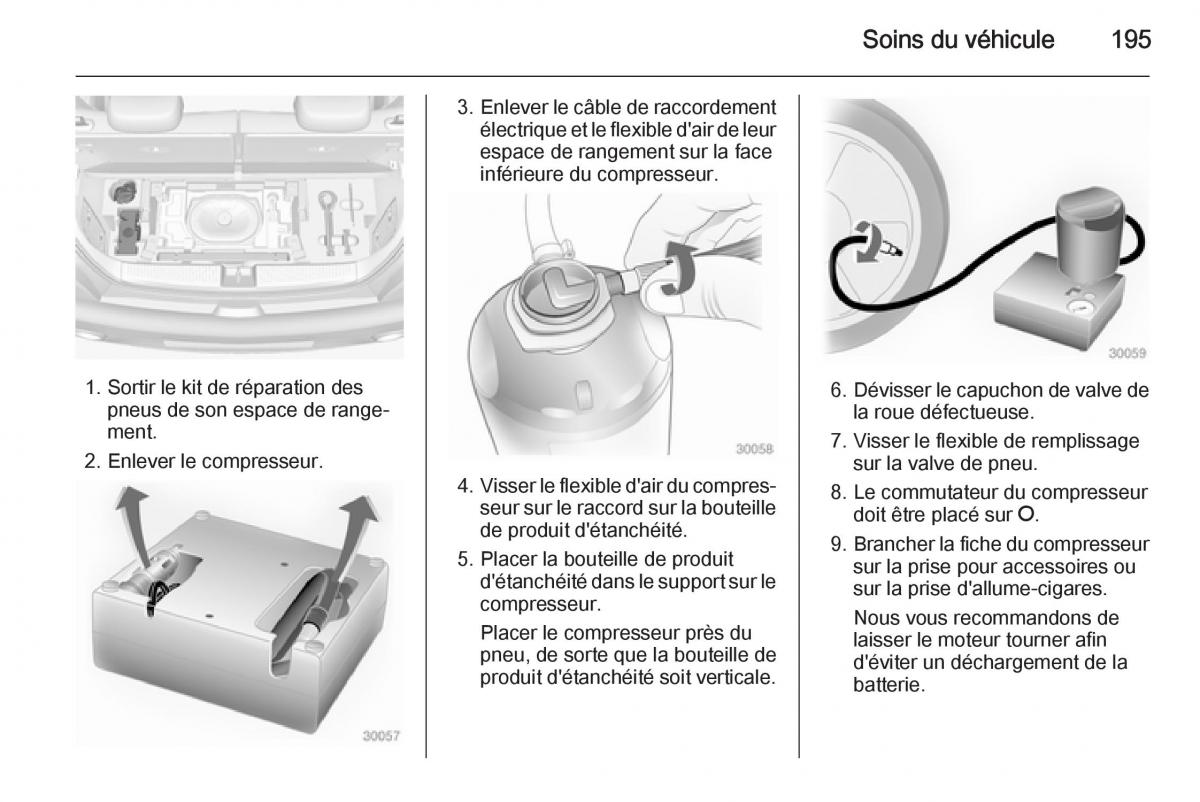 Opel Adam manuel du proprietaire / page 197