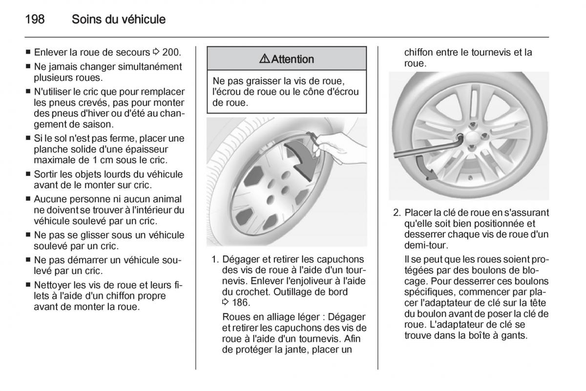 Opel Adam manuel du proprietaire / page 200