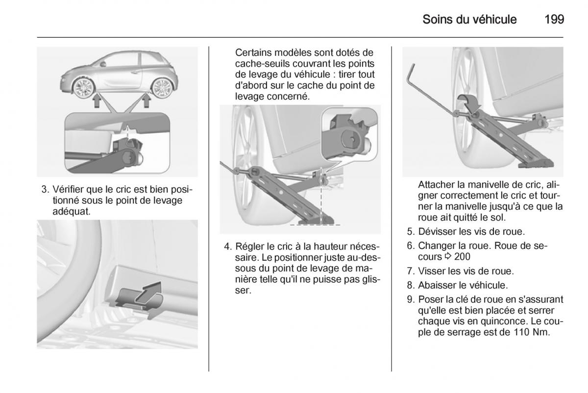 Opel Adam manuel du proprietaire / page 201