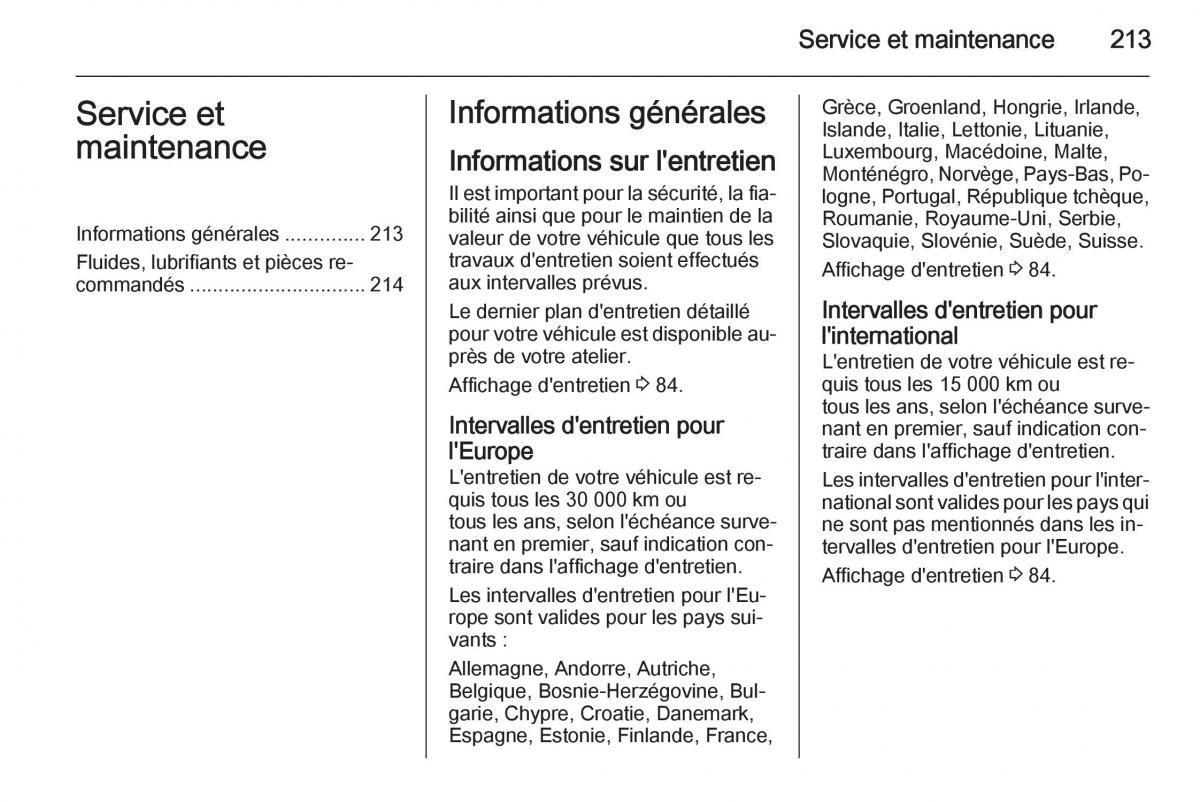 Opel Adam manuel du proprietaire / page 215