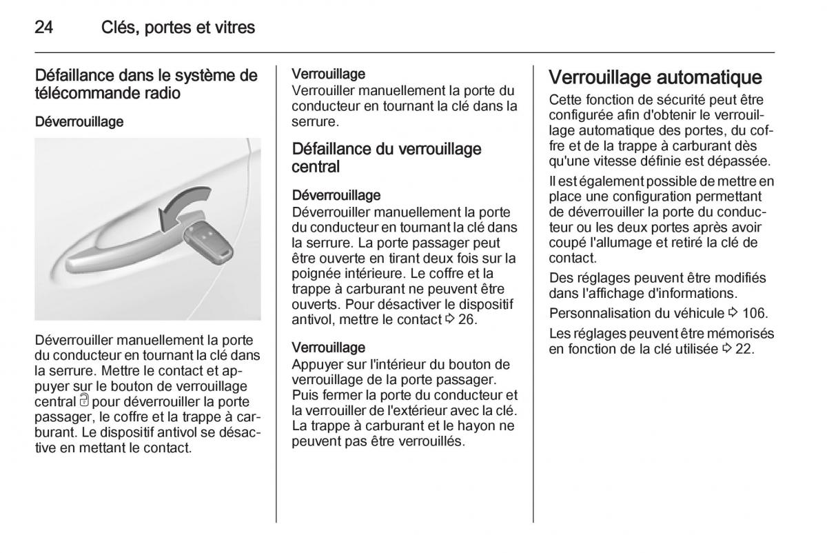 Opel Adam manuel du proprietaire / page 26