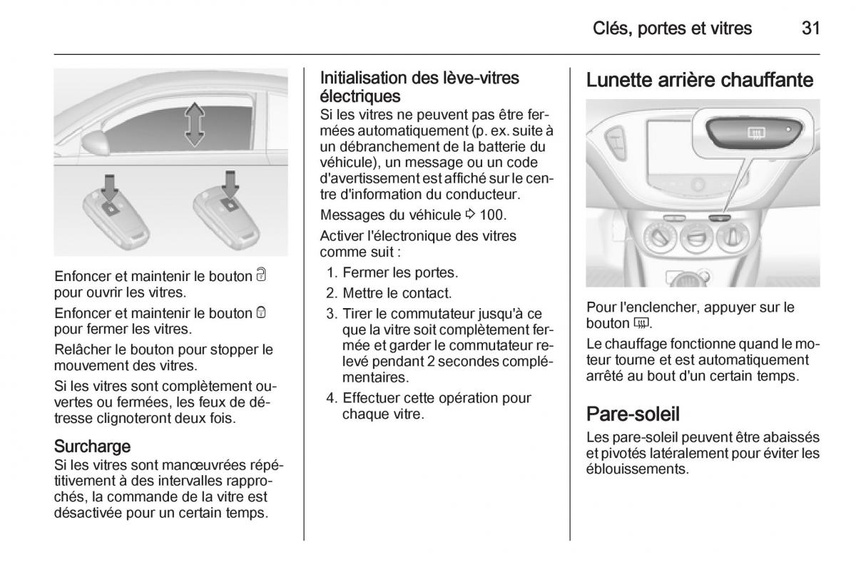 Opel Adam manuel du proprietaire / page 33