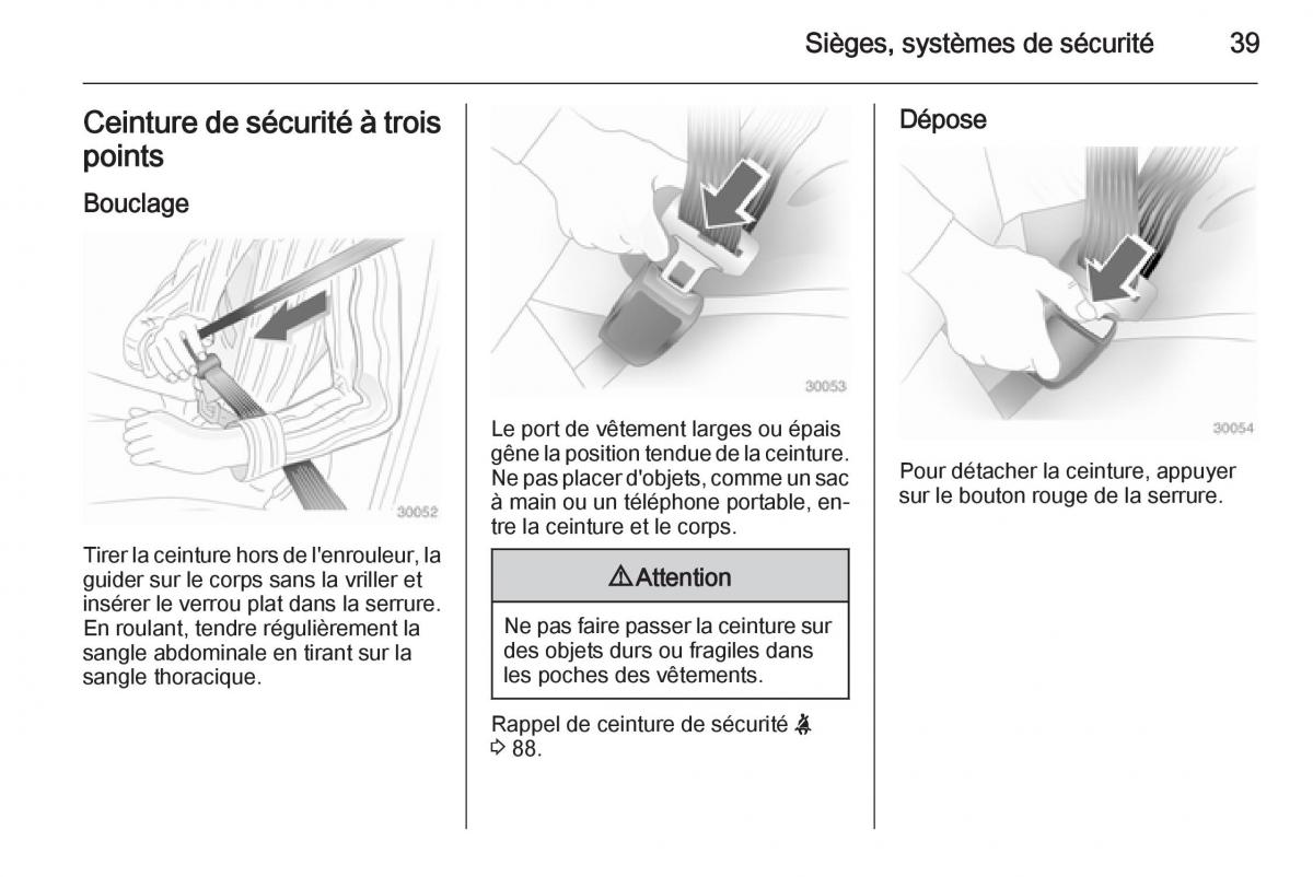 Opel Adam manuel du proprietaire / page 41