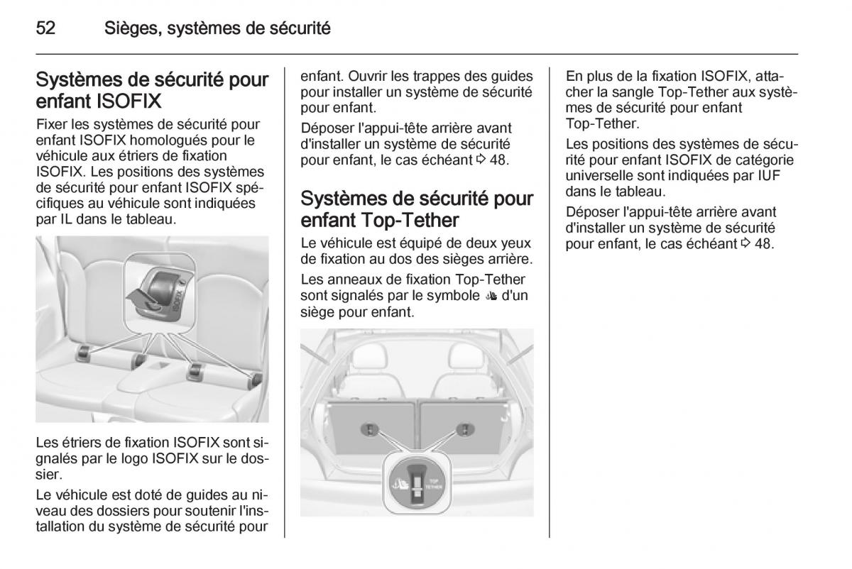 Opel Adam manuel du proprietaire / page 54