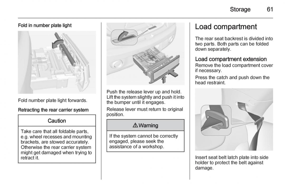 Opel Adam owners manual / page 63