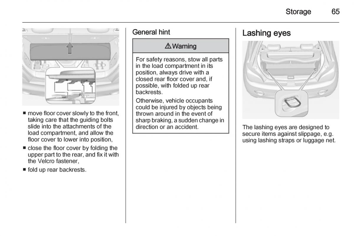 Opel Adam owners manual / page 67