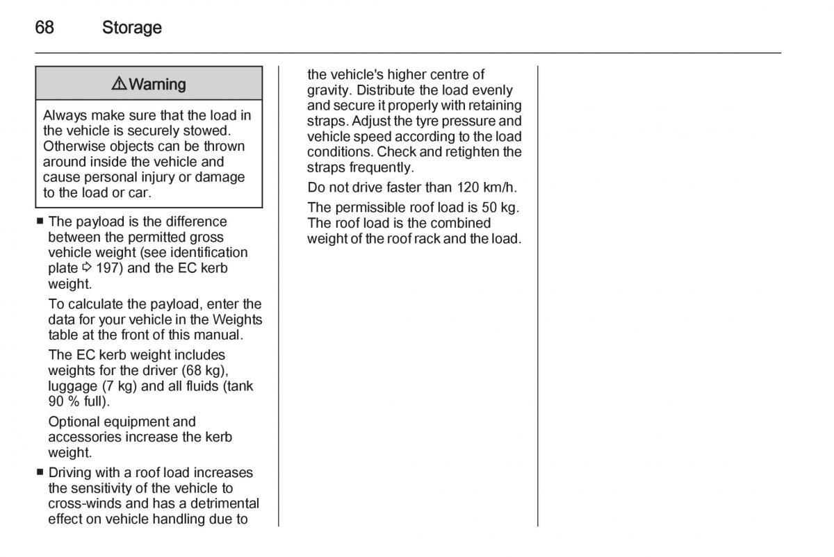 Opel Adam owners manual / page 70