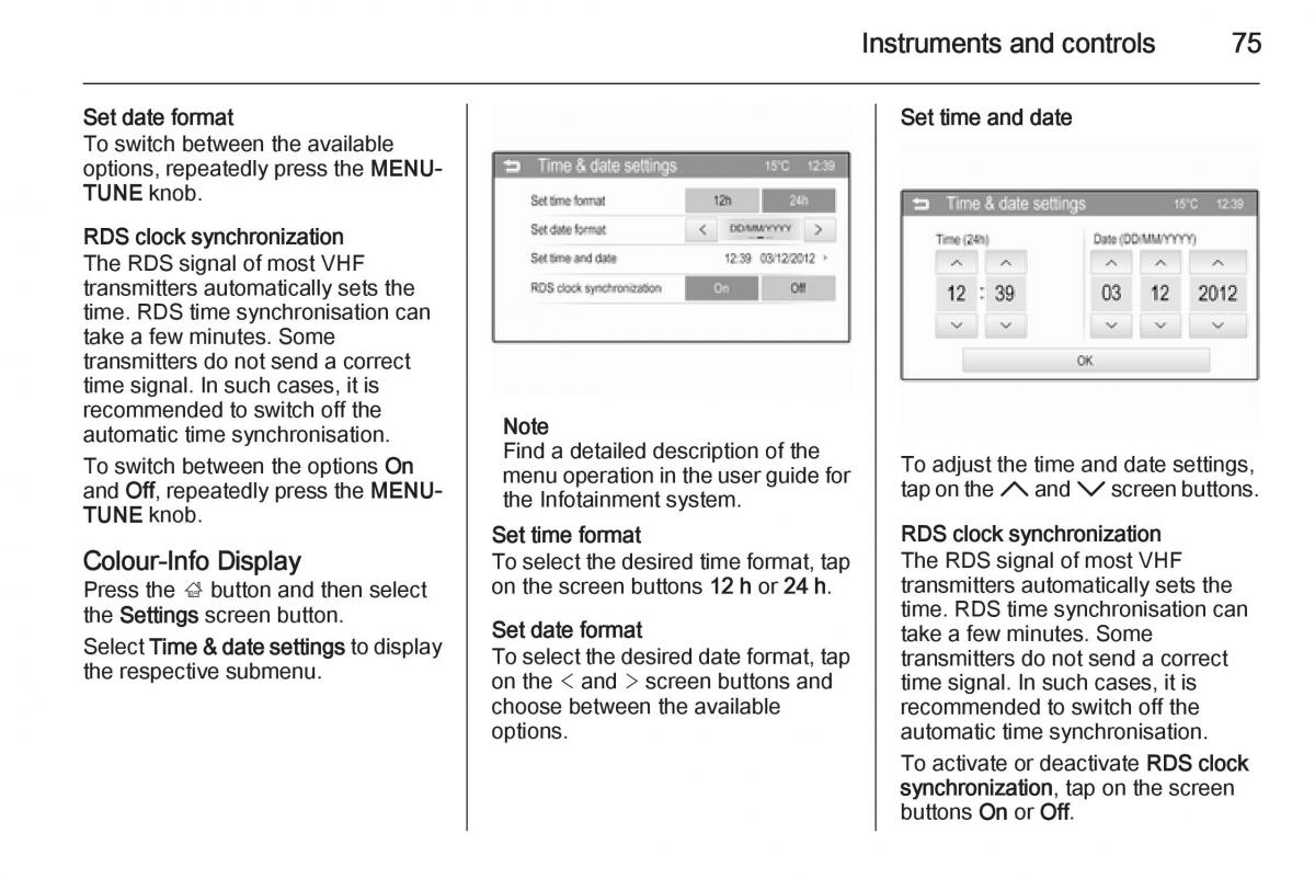 Opel Adam owners manual / page 77