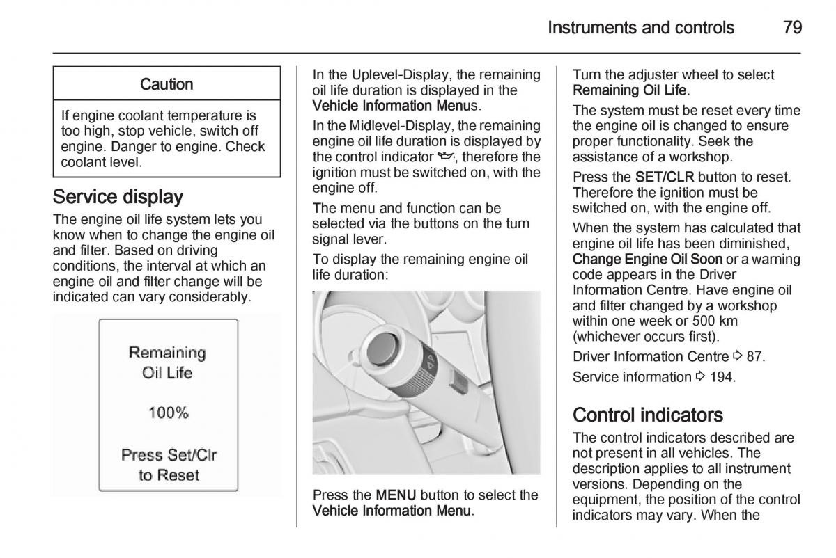 Opel Adam owners manual / page 81