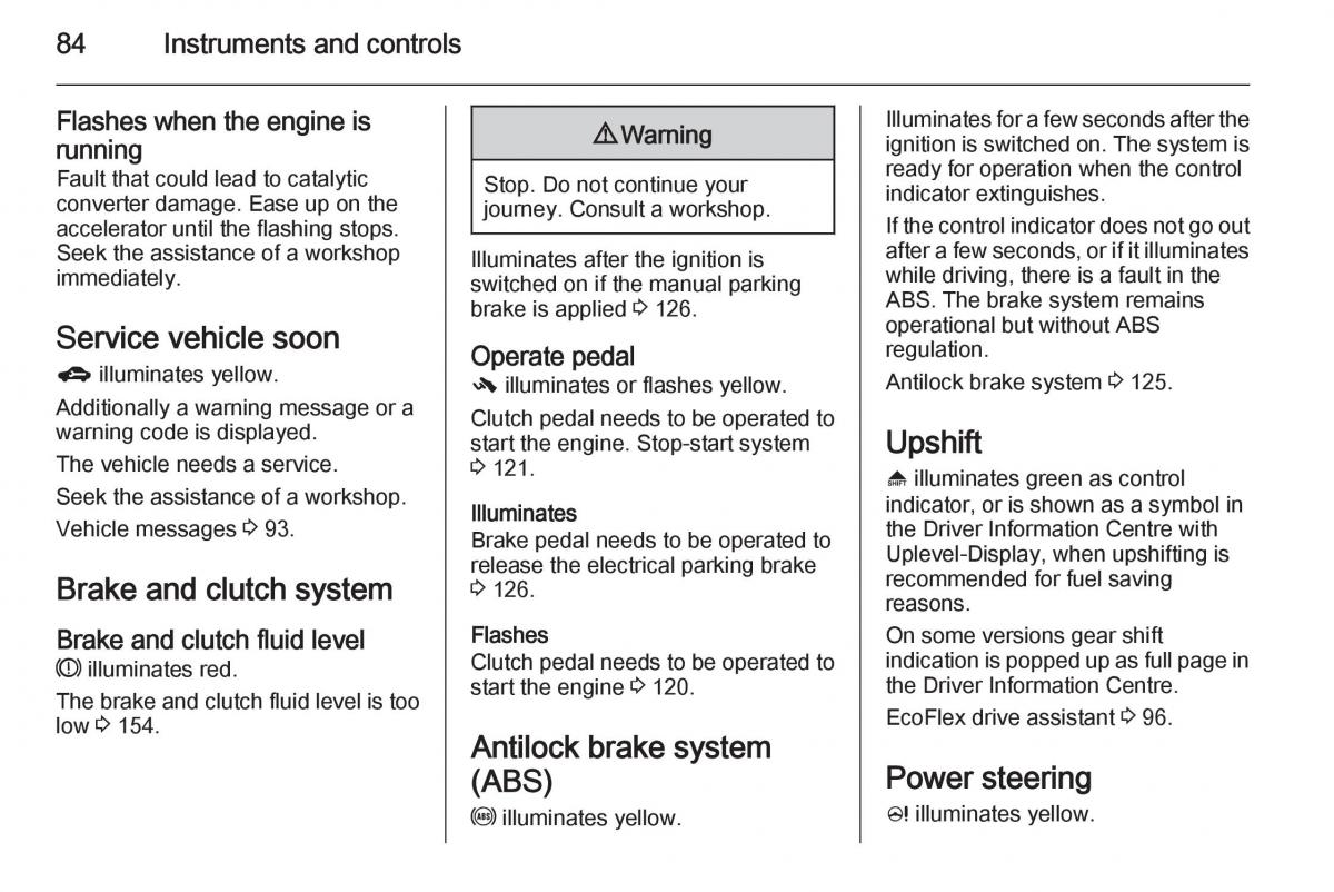 Opel Adam owners manual / page 86