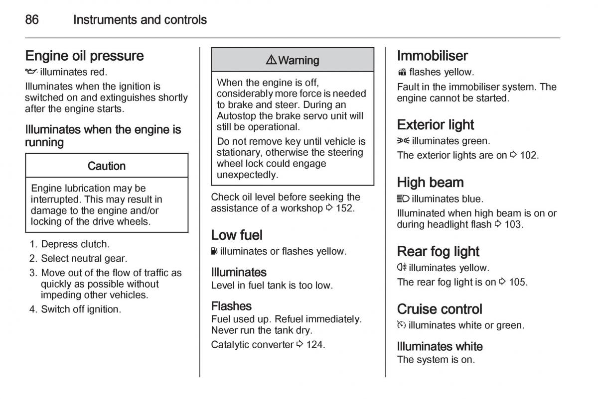 Opel Adam owners manual / page 88