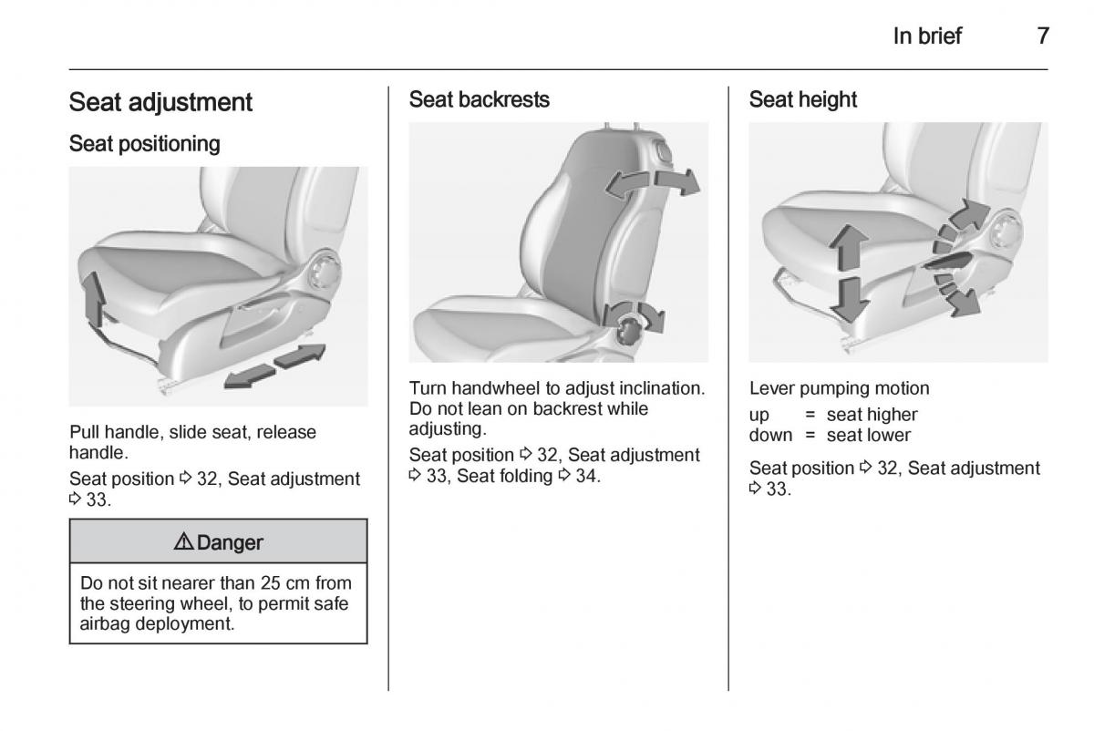 Opel Adam owners manual / page 9