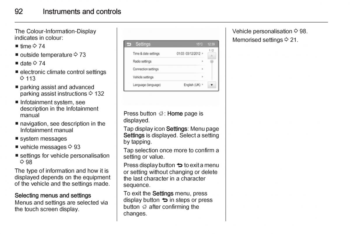 Opel Adam owners manual / page 94