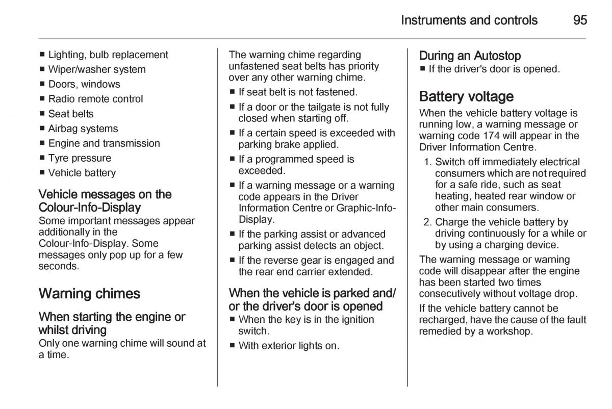 Opel Adam owners manual / page 97