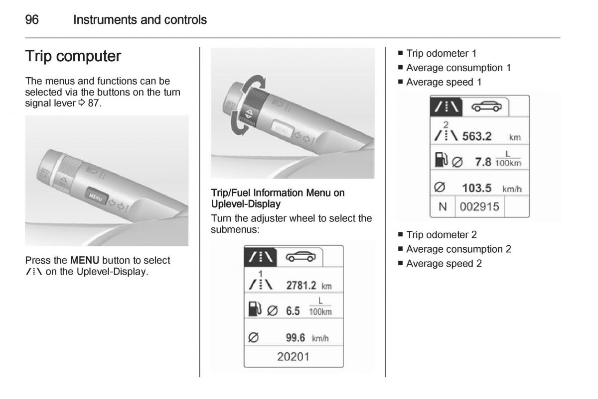 Opel Adam owners manual / page 98