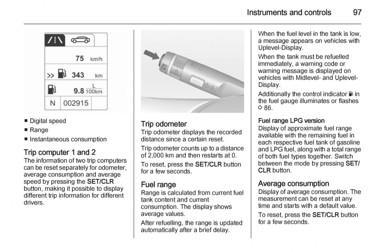 Opel Adam owners manual / page 99