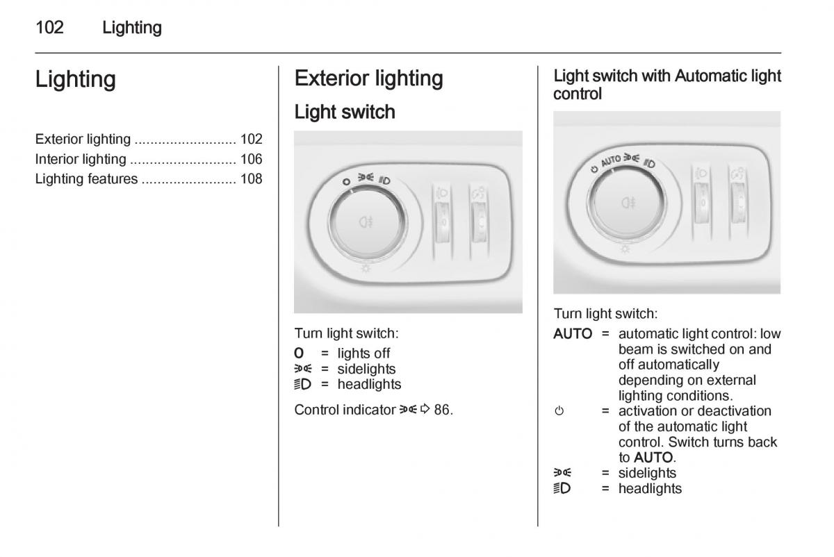 Opel Adam owners manual / page 104