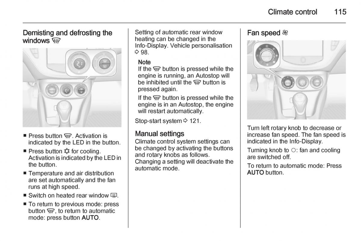 Opel Adam owners manual / page 117