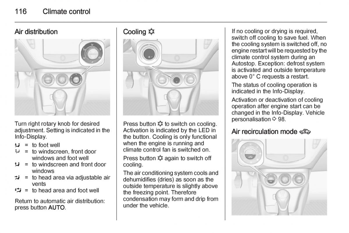 Opel Adam owners manual / page 118