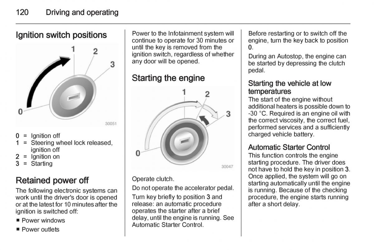 Opel Adam owners manual / page 122