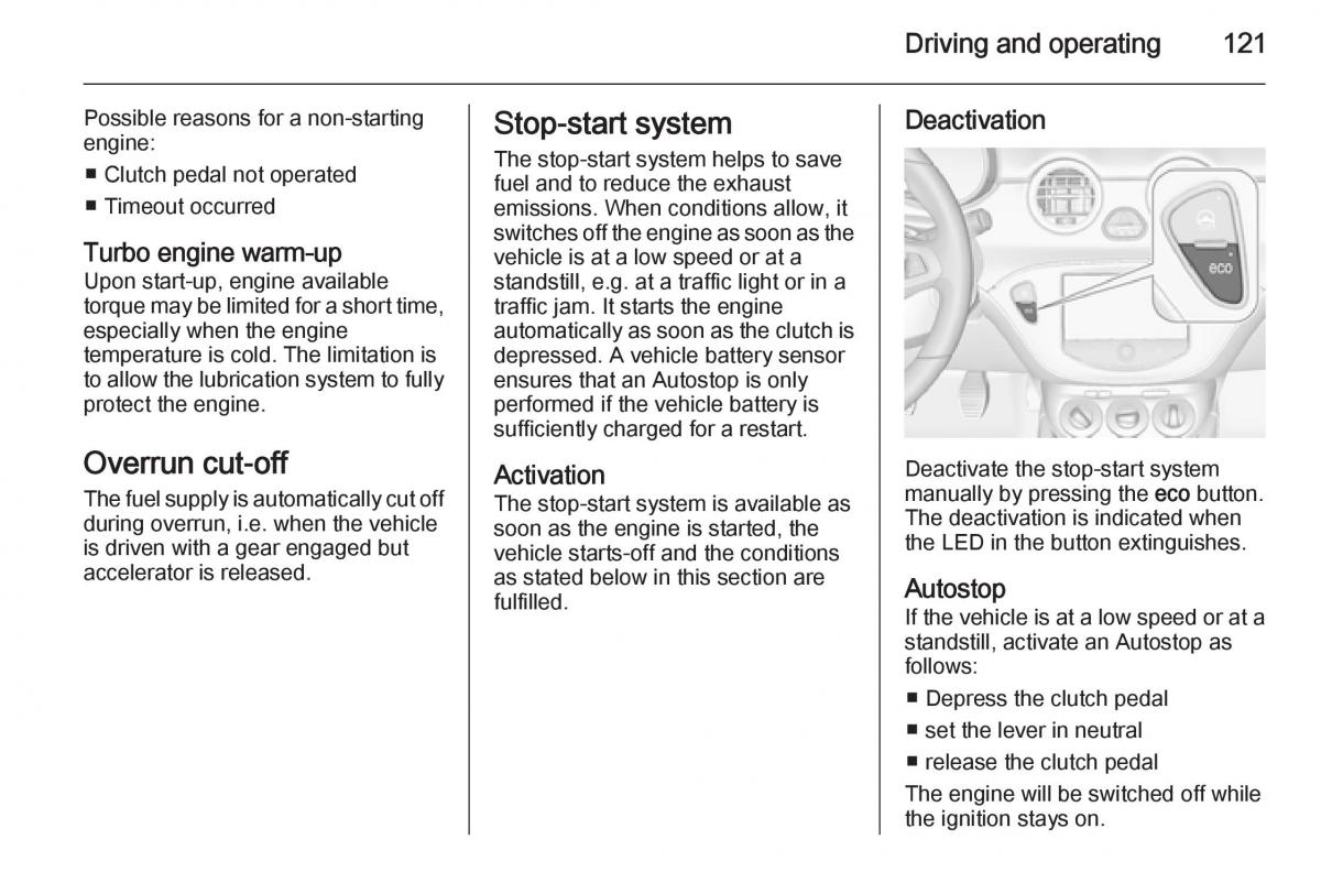 Opel Adam owners manual / page 123