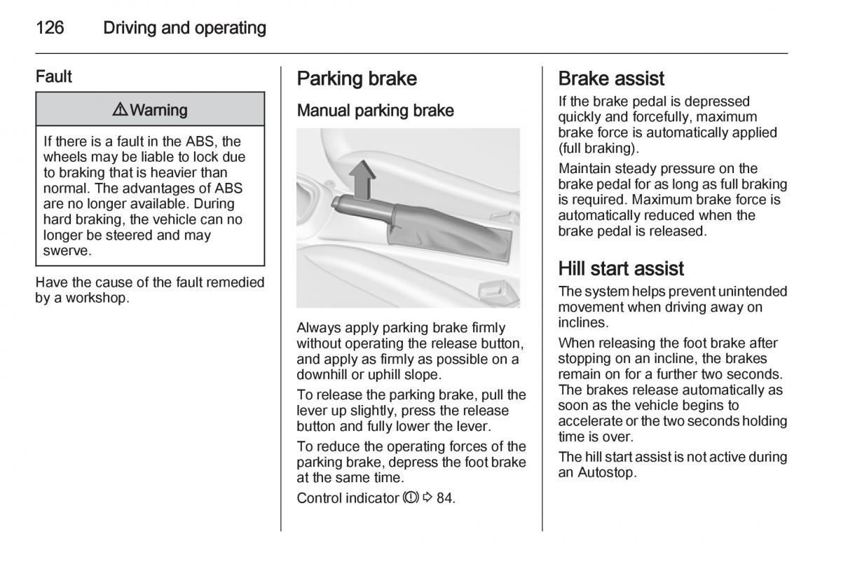 Opel Adam owners manual / page 128