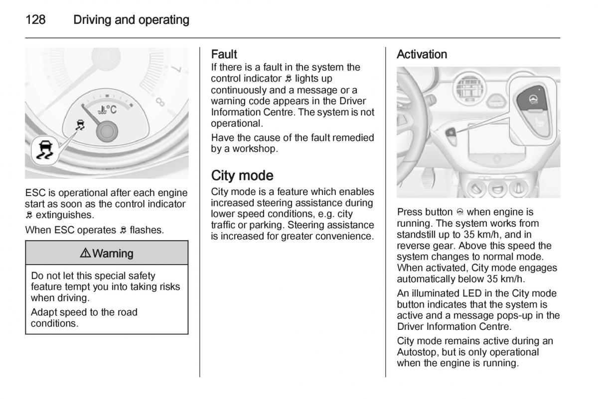 Opel Adam owners manual / page 130