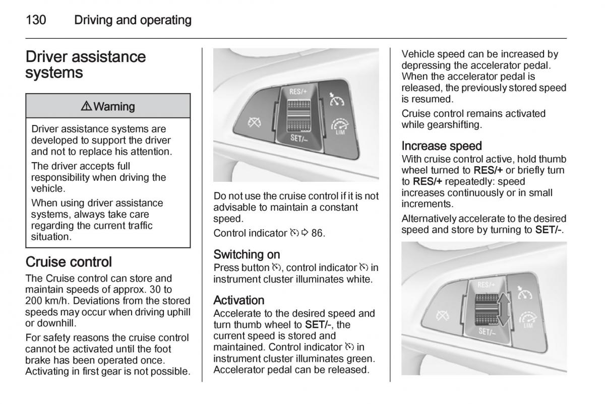 Opel Adam owners manual / page 132