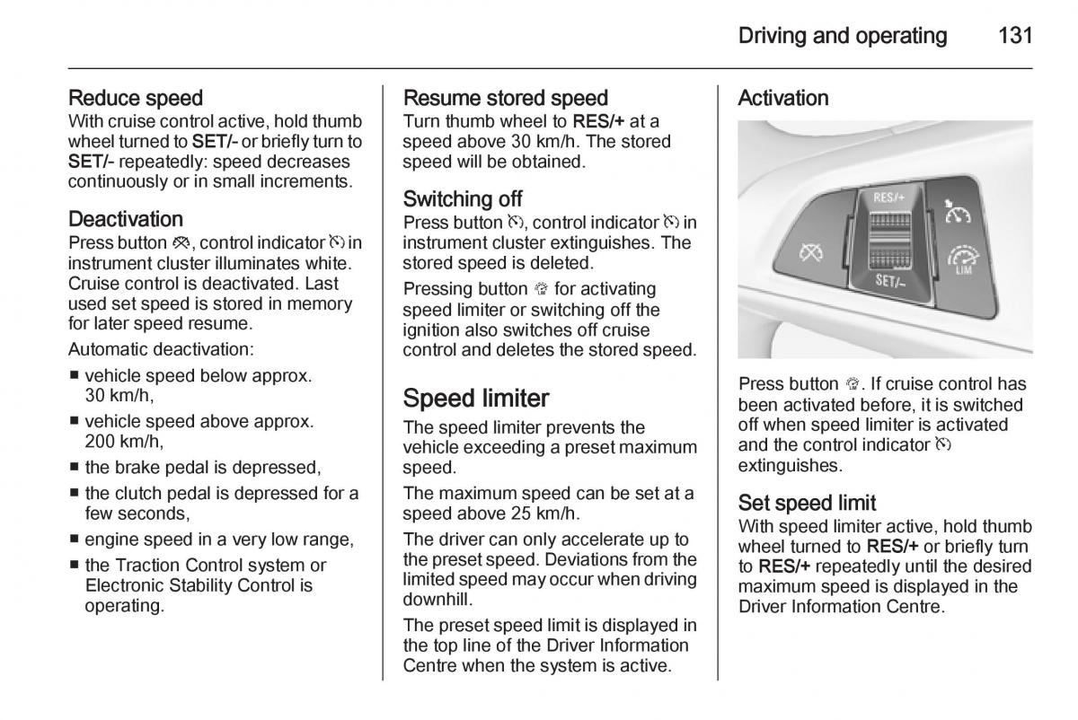 Opel Adam owners manual / page 133