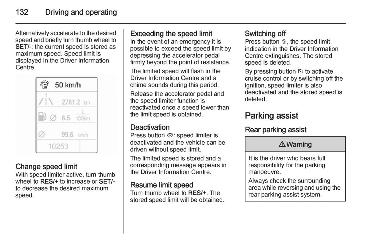 Opel Adam owners manual / page 134