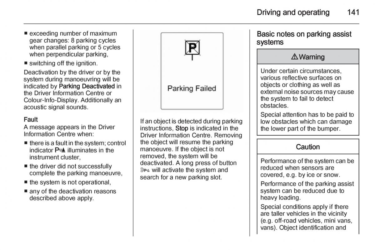 Opel Adam owners manual / page 143