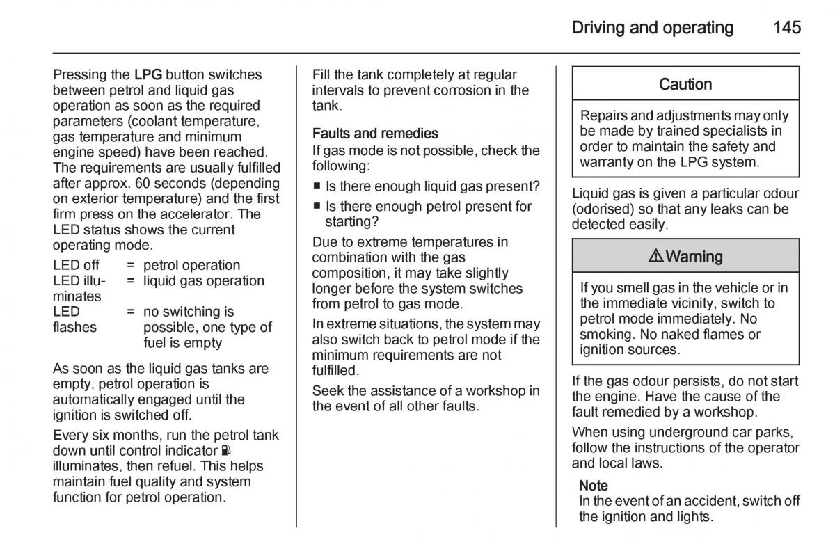 Opel Adam owners manual / page 147