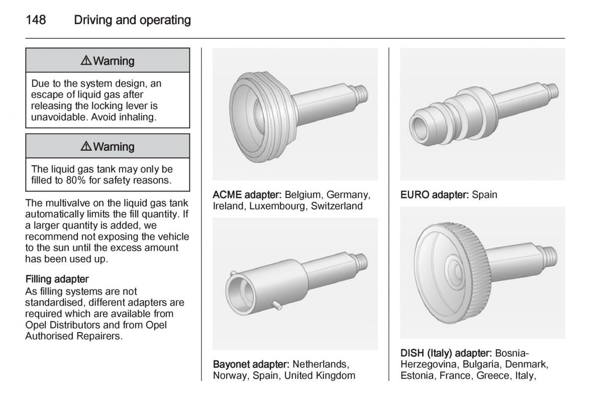 Opel Adam owners manual / page 150