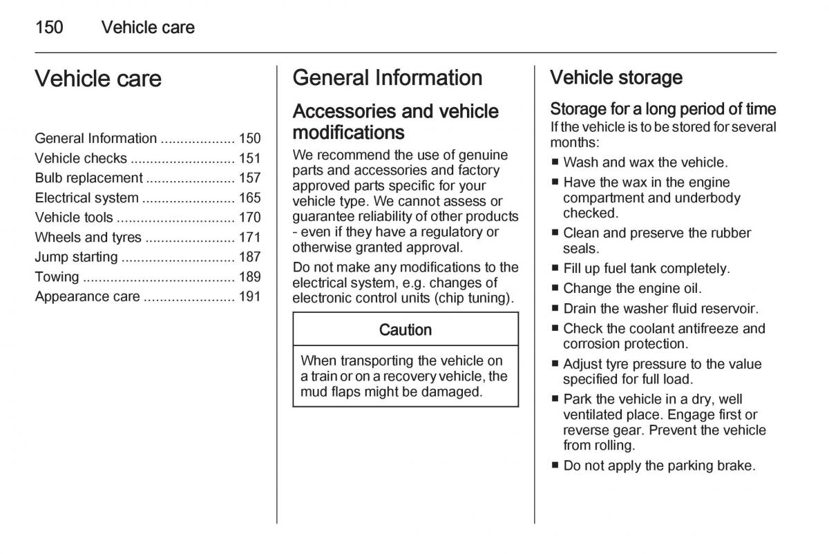 Opel Adam owners manual / page 152