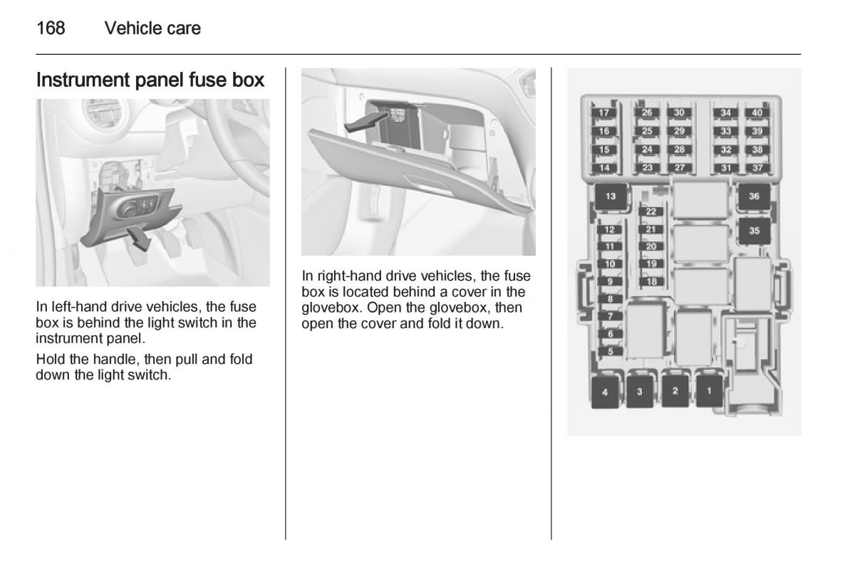 Opel Adam owners manual / page 170