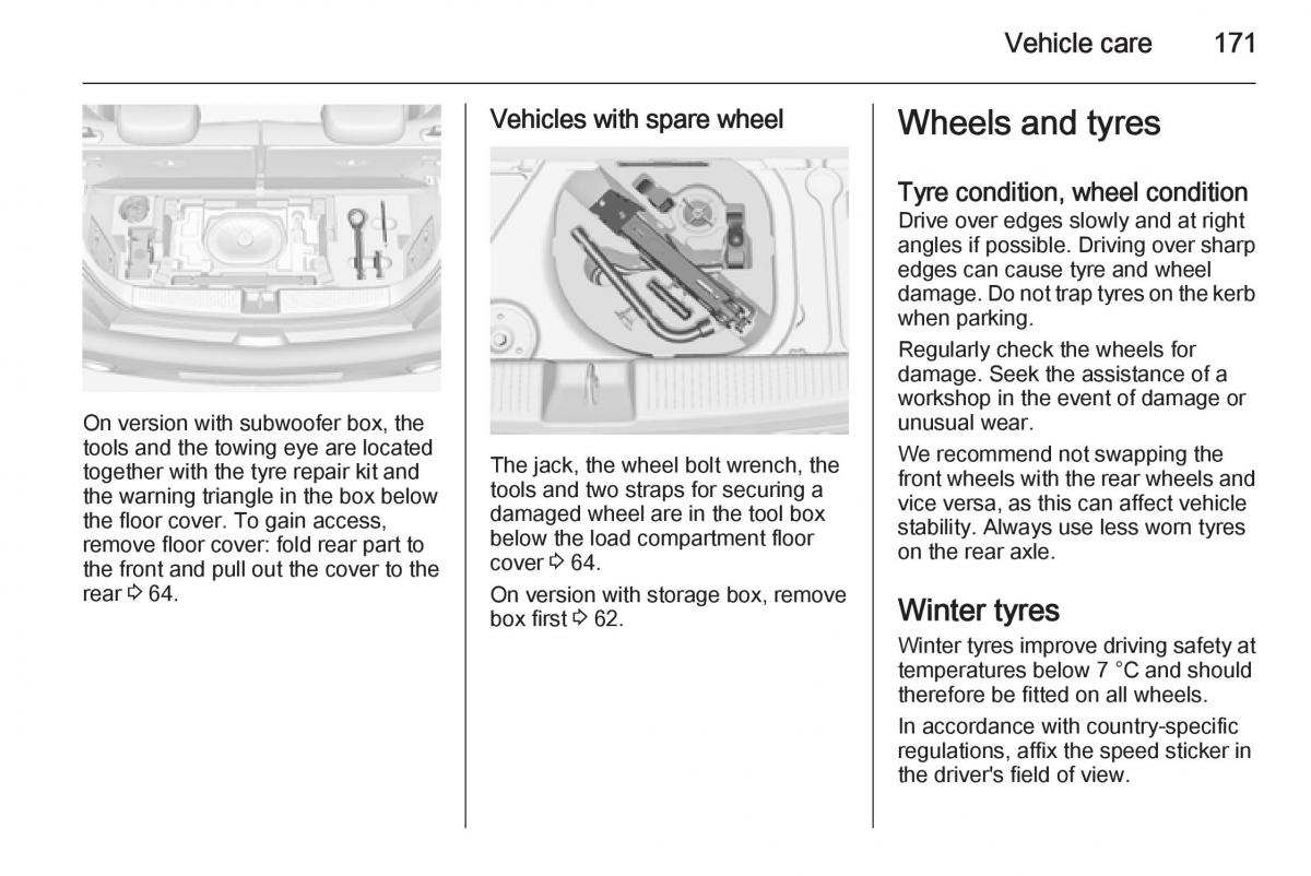 Opel Adam owners manual / page 173