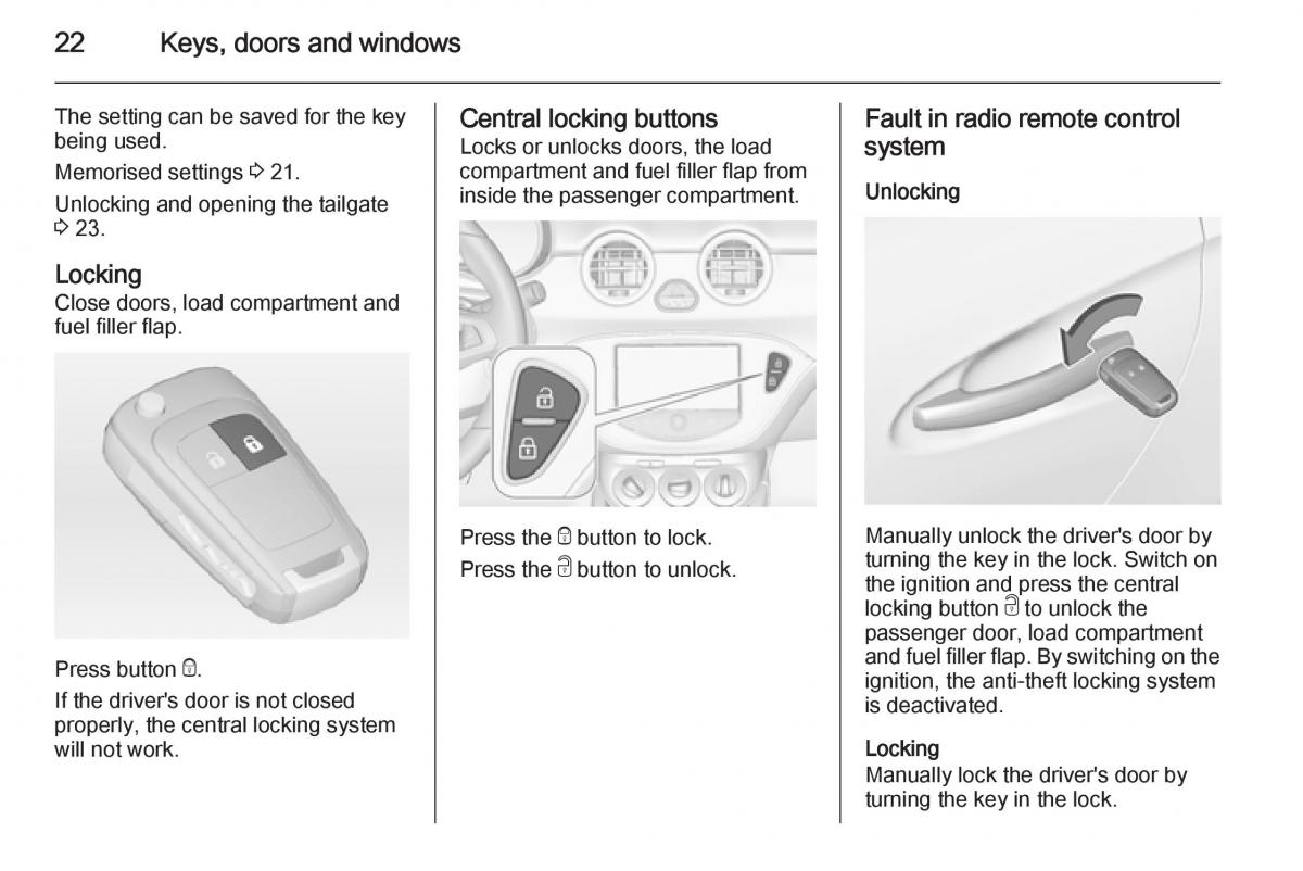 Opel Adam owners manual / page 24