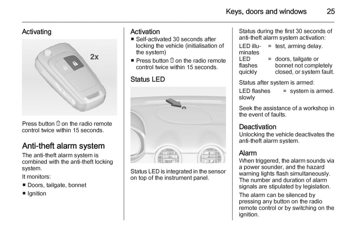 Opel Adam owners manual / page 27